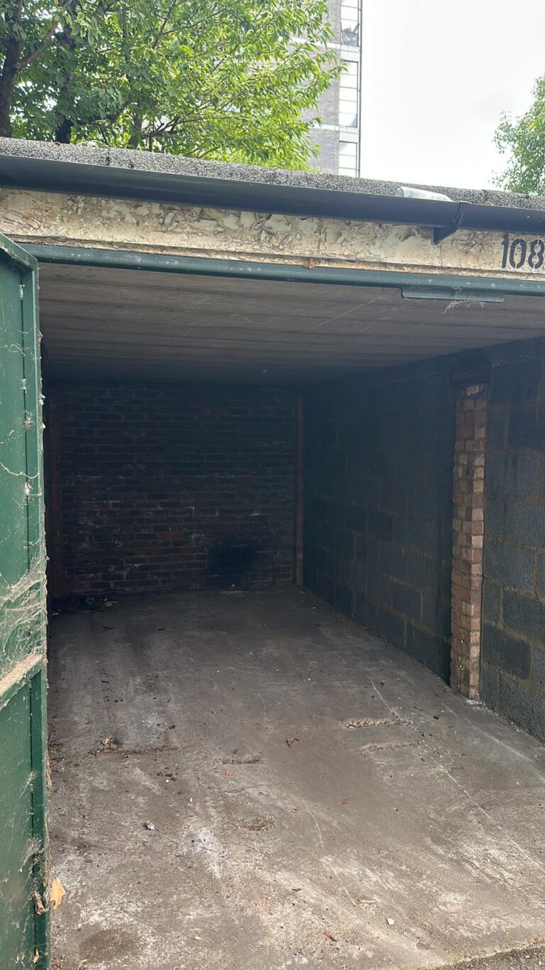 Garage emptied after a clearance