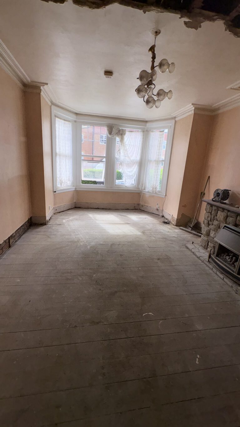 Empty room after a house clearance